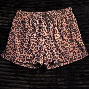 Kill Crew Pink Leopard Print Athletic Shorts